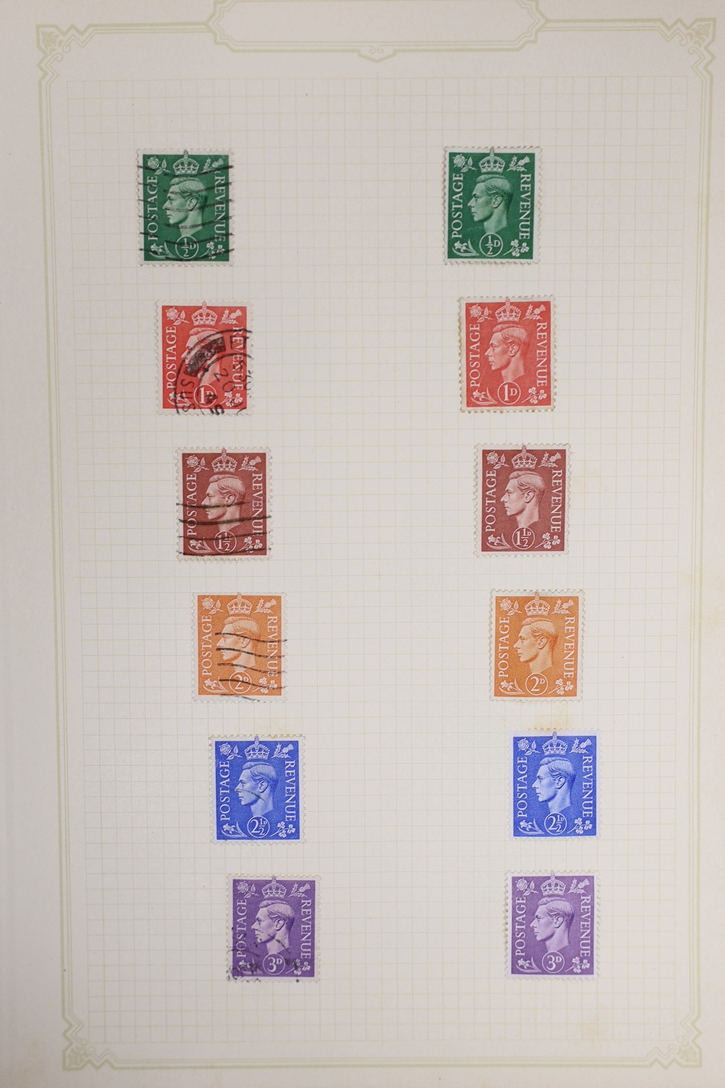 A collection of mixed George V and VI high value stamps